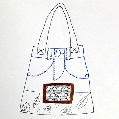 Zeichnung Modell Handtasche